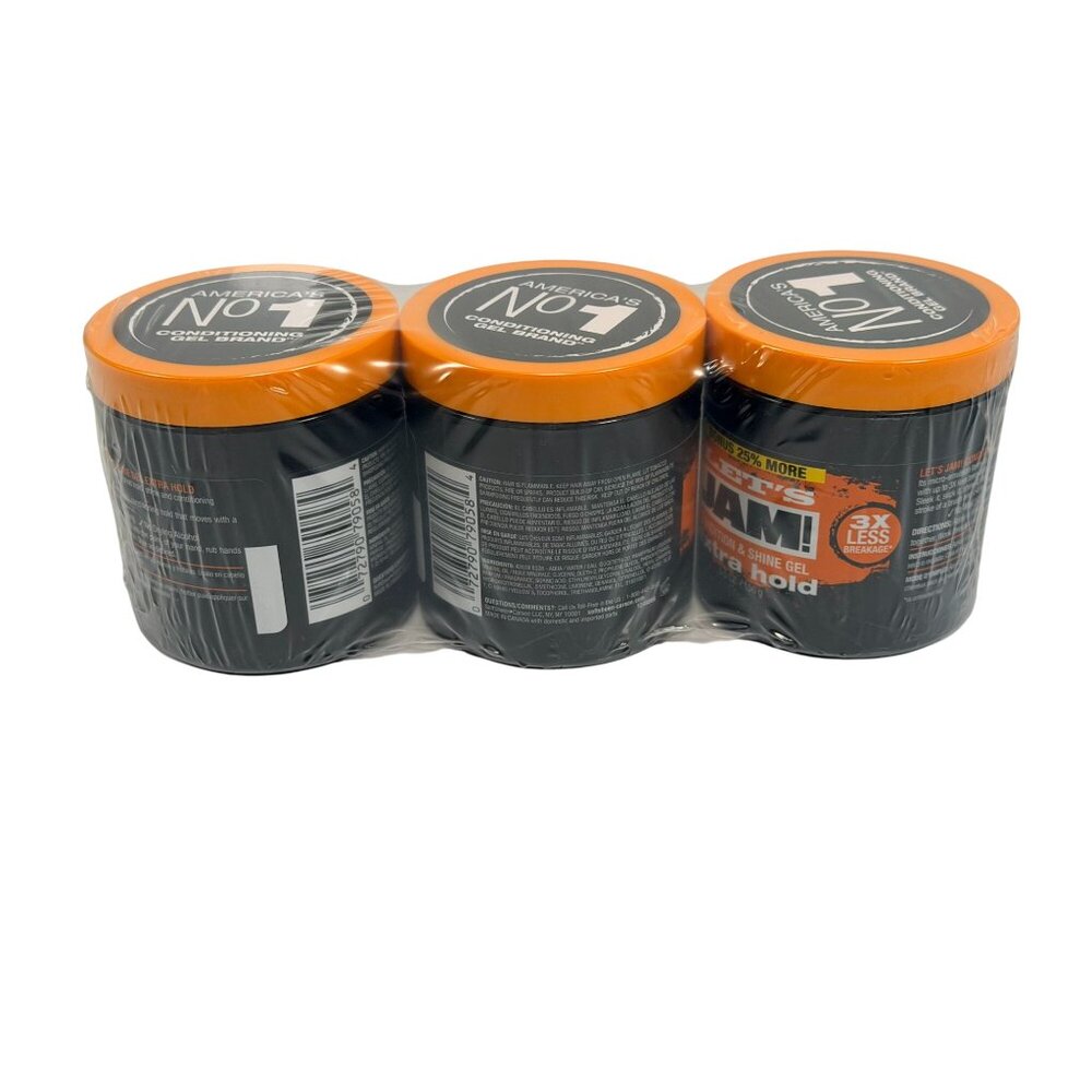 NIP Lot 3 Softsheen Carson LET'S JAM Condition & Shine Gel Extra Hold 5.5 oz - Picture 3 of 4